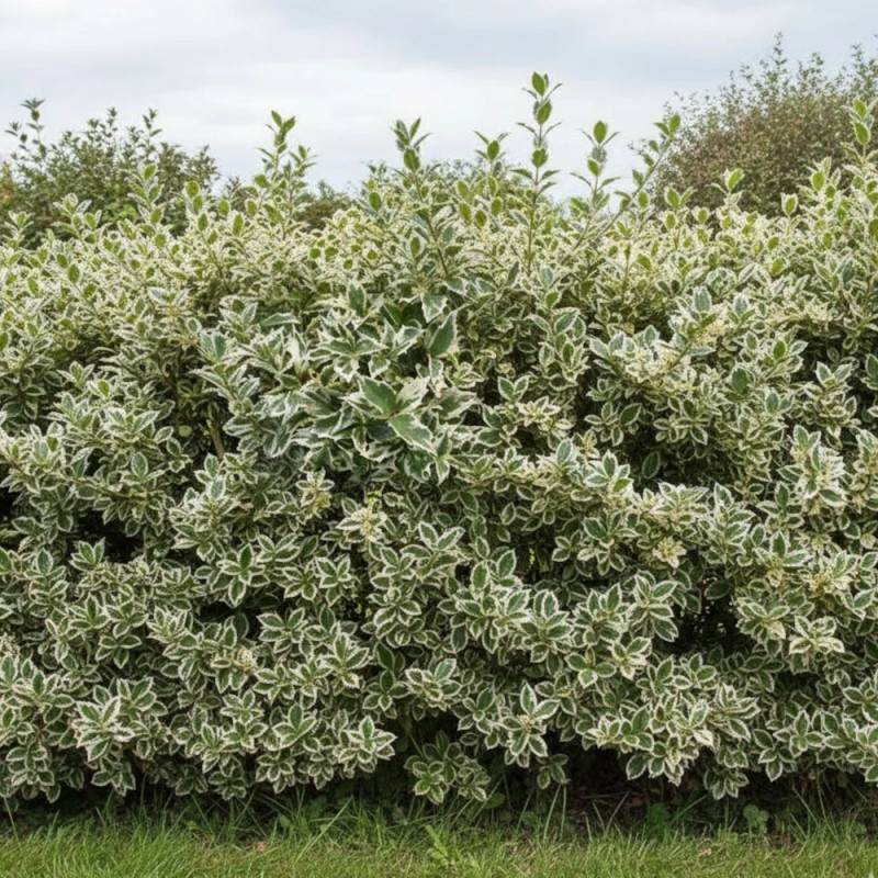 Osmanthe panaché, Osmanthus à fleurs Blanche - feuillage Persistant - Pot de 3L - 20/40 cm-  hauteur à maturité De 2,50 m à 3,00 m - Image 4