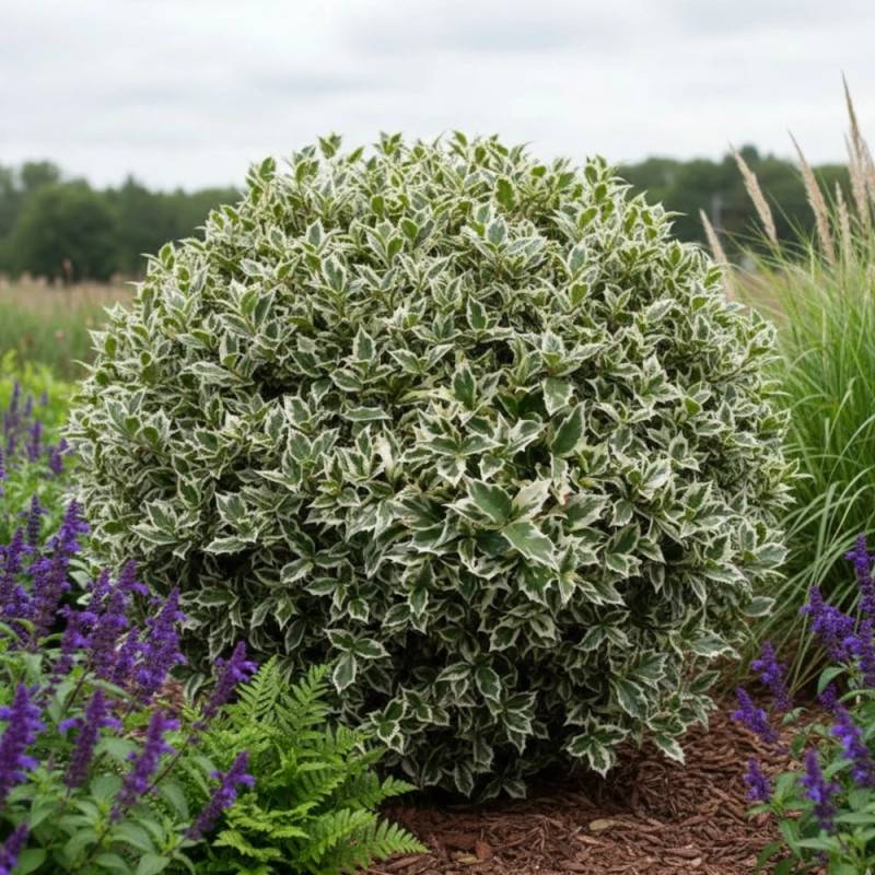 Osmanthe panaché, Osmanthus à fleurs Blanche - feuillage Persistant - Pot de 3L - 20/40 cm-  hauteur à maturité De 2,50 m à 3,00 m - Image 3
