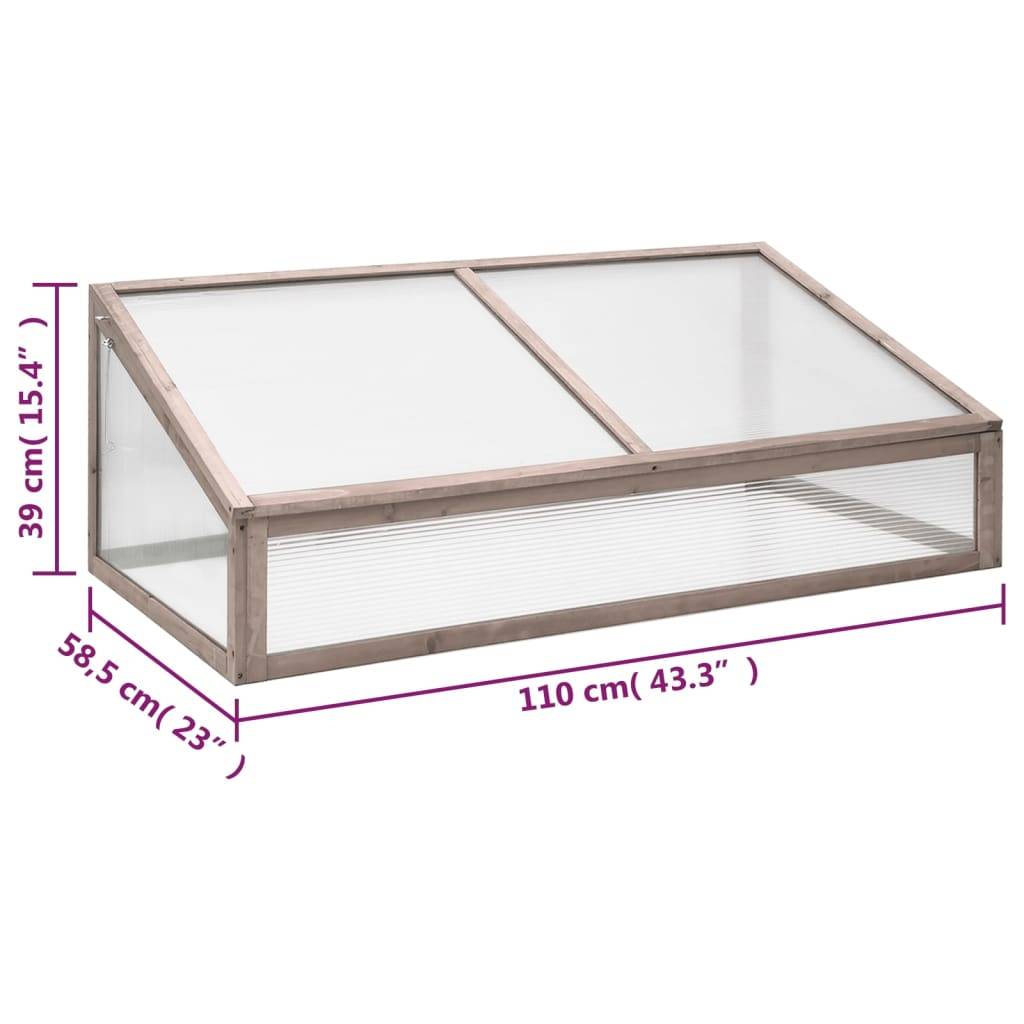 Vidaxl - Serre Gris 110x56x39 cm Bois de sapin vidaXL 362647 - Image 3