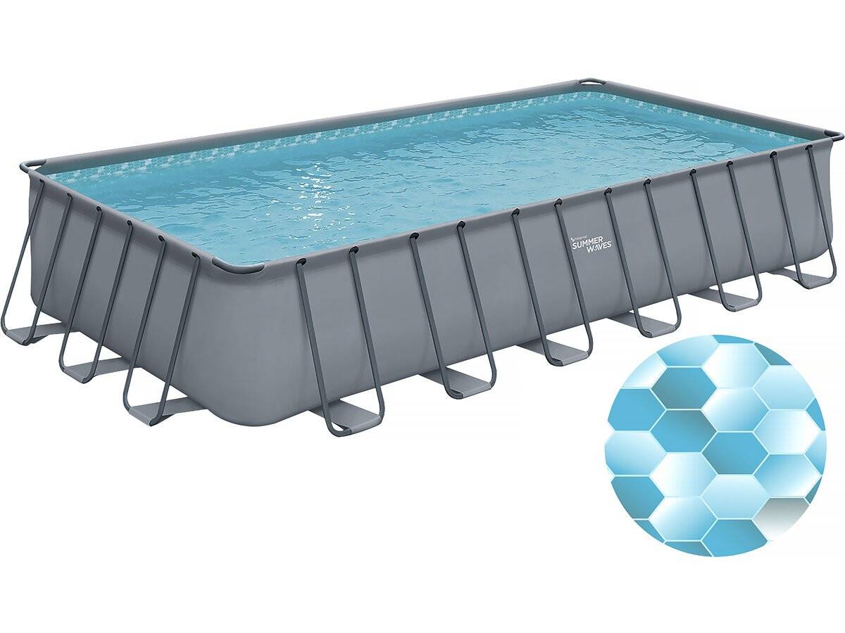 Habitat Et Jardin - Piscine Tubulaire Grise - "ludo 5" - 7.32 X 3.66 X 1.32 M - Sans Filtration -habitat Et Jardin - Image 4