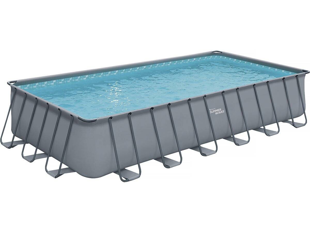 Piscine Tubulaire Grise - "ludo 5" - 7.32 X 3.66 X 1.32 M - Sans Filtration -habitat Et Jardin - Image 1