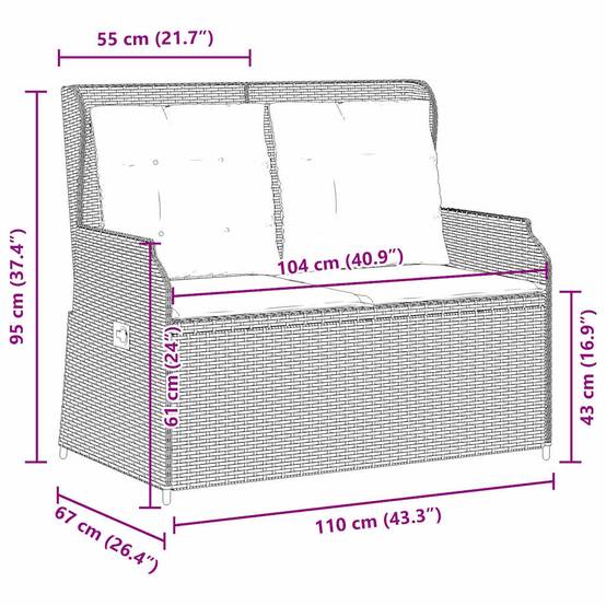 Canapé Inclinable Résine Tressée Brun Confort Extérieur – ComfortXL Outdoor Living - Image 9
