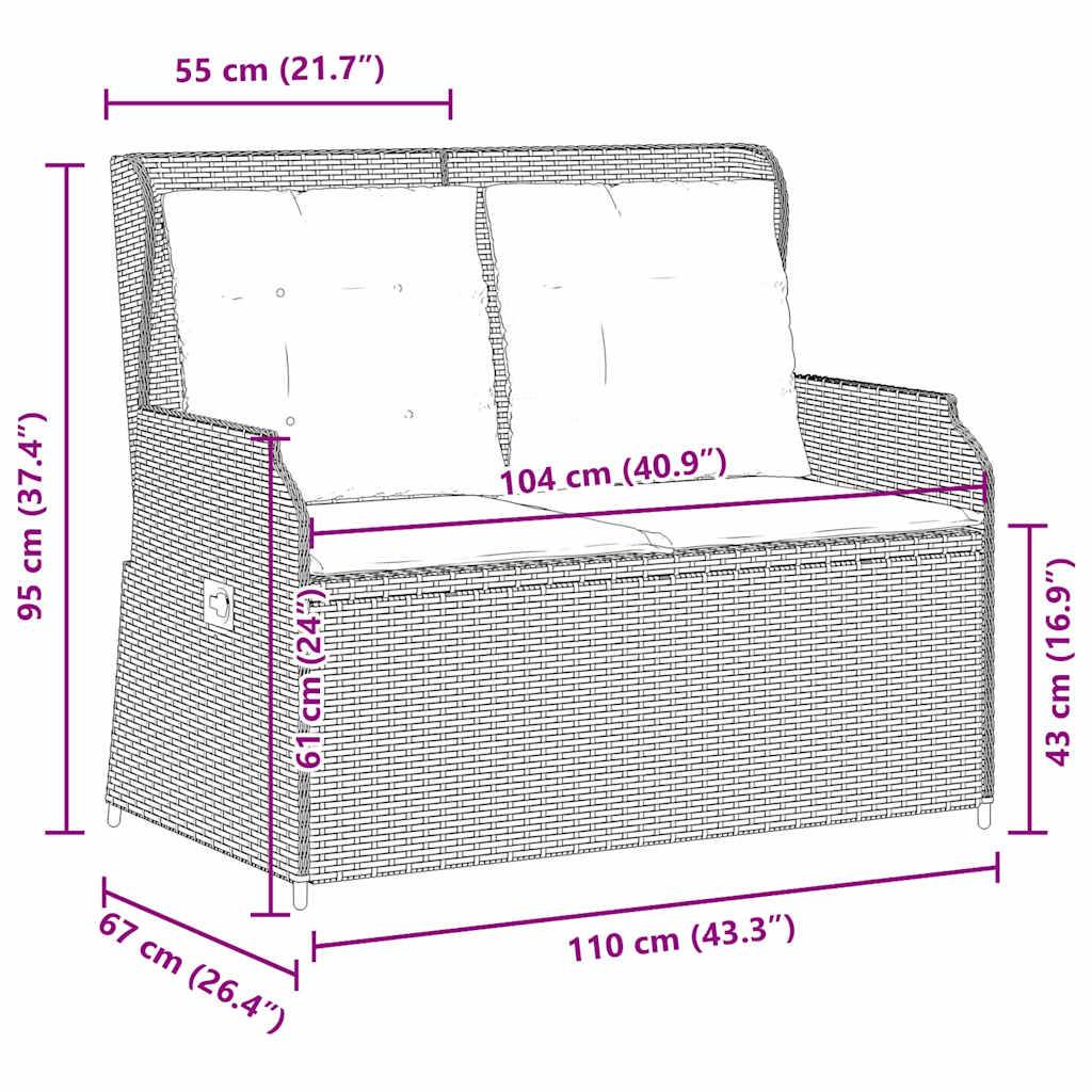 Canapé Inclinable Résine Tressée Brun Confort Extérieur – ComfortXL Outdoor Living - Image 9
