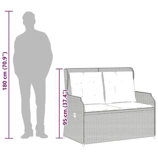 Canapé Inclinable Résine Tressée Brun Confort Extérieur – ComfortXL Outdoor Living - Image 10