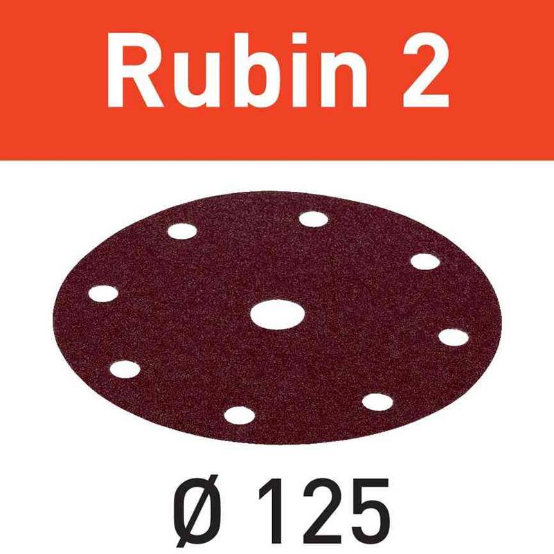 Abrasifs RUBIN 2 D125/8 P80 RU2/10 - FESTOOL - 499103 - Image 1