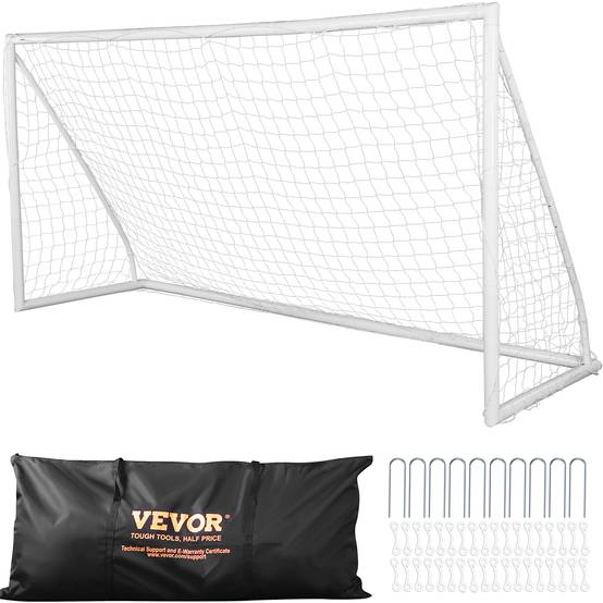 VEVOR But football enfants, cage PVC 371x183 cm, portable, filet. - Image 1