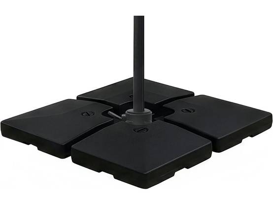 4 Dalles à Lester Pour Gros Parasol Déporté - 4 X 3 - 104 Kg - Noir -habitat Et Jardin - Image 4