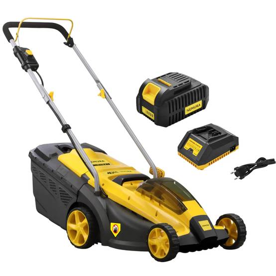 Nemura - Tondeuse à batterie NEMURA 40V + Batterie 4Ah + Chargeur rapide - Coupe de 37cm - Mulching + Ramassage - Image 1