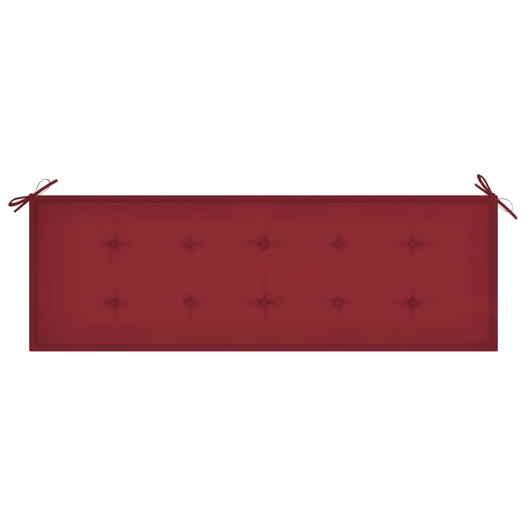 Helloshop26 - Banc de jardin meuble de patio d'extérieur terrasse avec coussin 157 cm bois d'acacia massif - Image 6