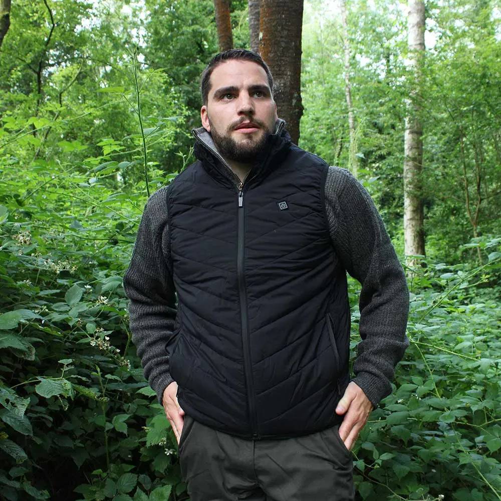 Gilet chauffant 3 niveaux polyester noir M à 2XL 75x46x4cm - Image 4