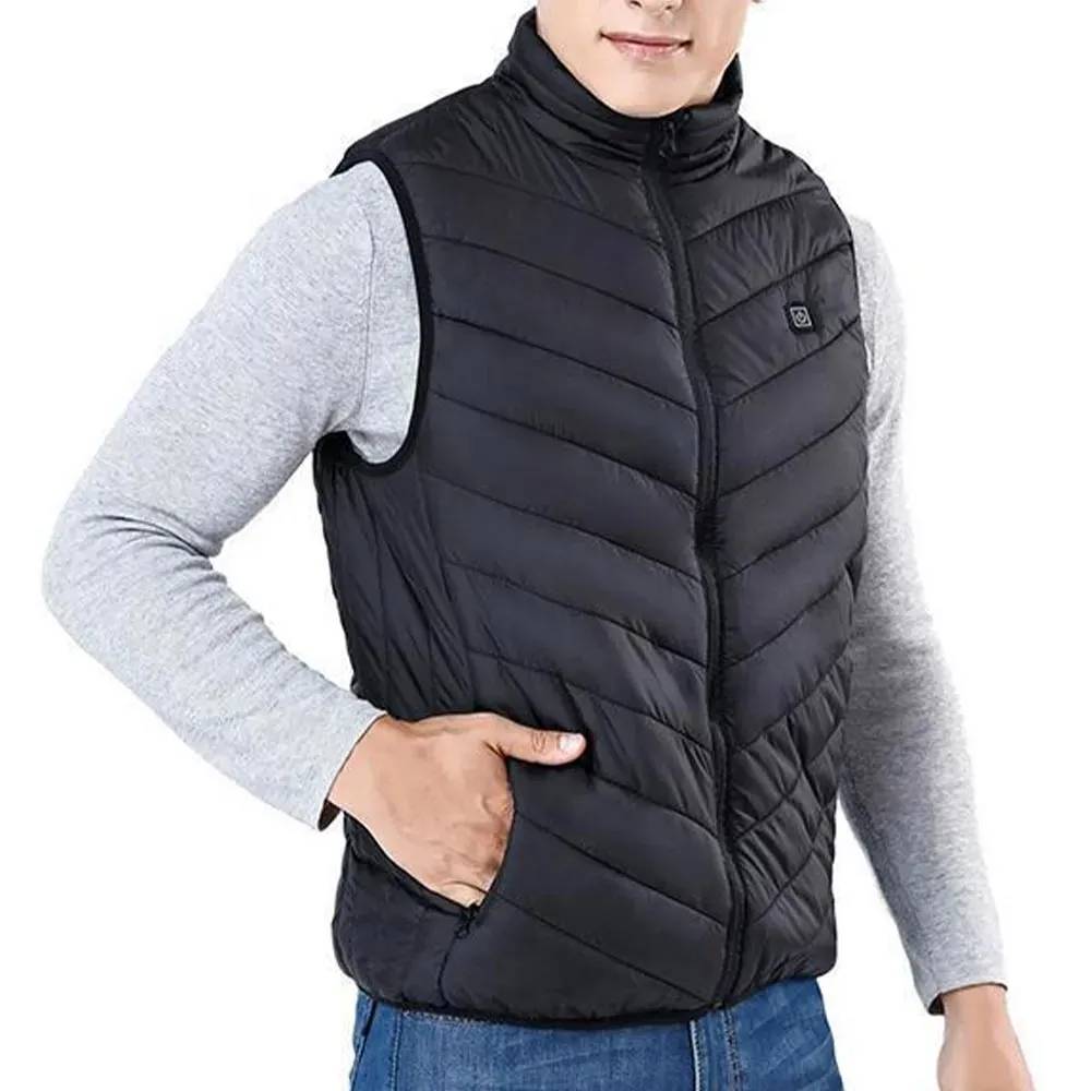Gilet chauffant 3 niveaux polyester noir M à 2XL 75x46x4cm - Image 6