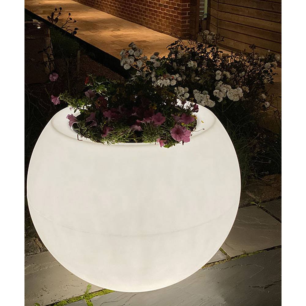 Plast'Up Rotomoulage - Pots de fleurs rond sphérique xxl speranza 325l éclairant- lot de 2 - Image 1