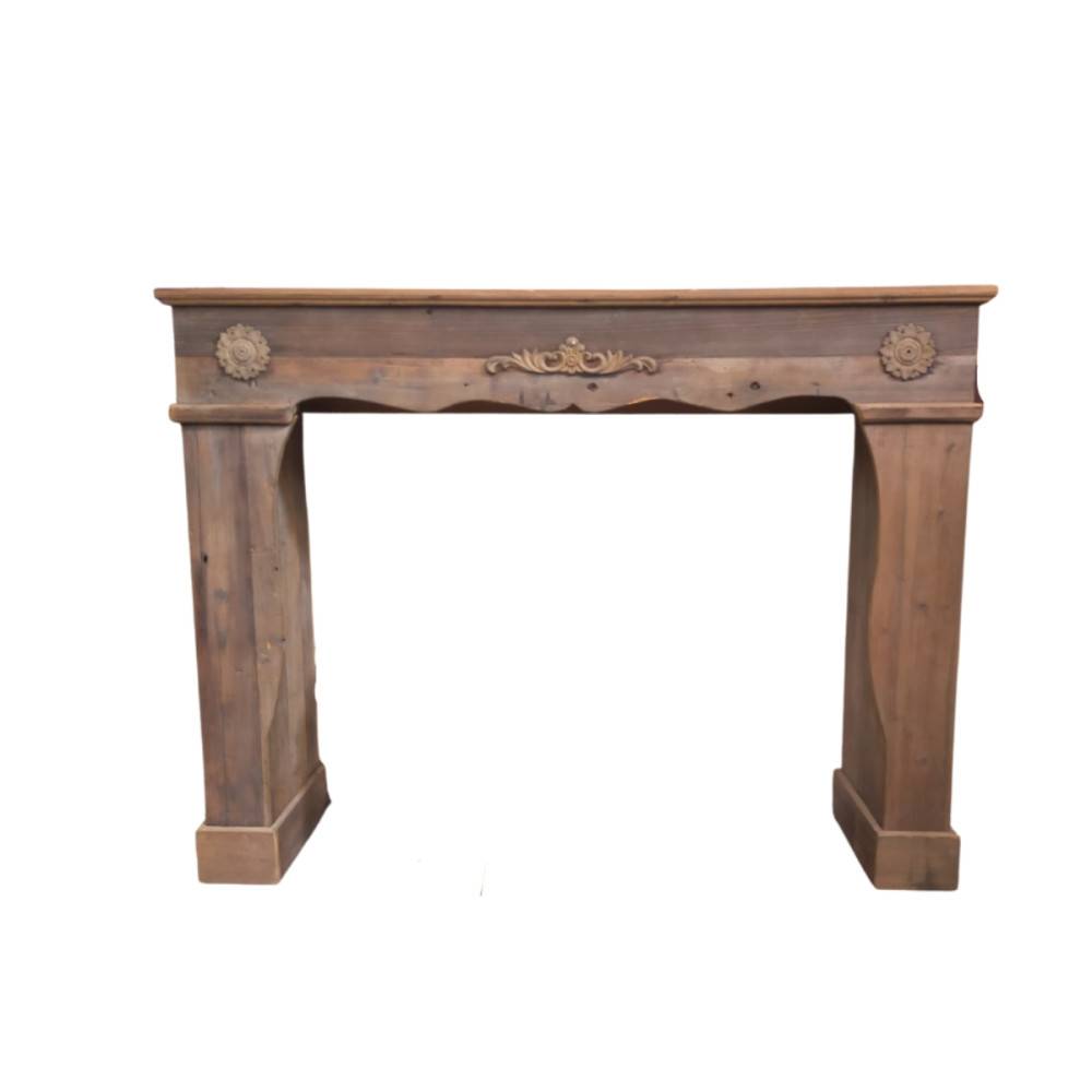 Chemin De Campagne - Manteau de cheminée en bois marron 130 x 30 x 99 cm Chemin de campagne