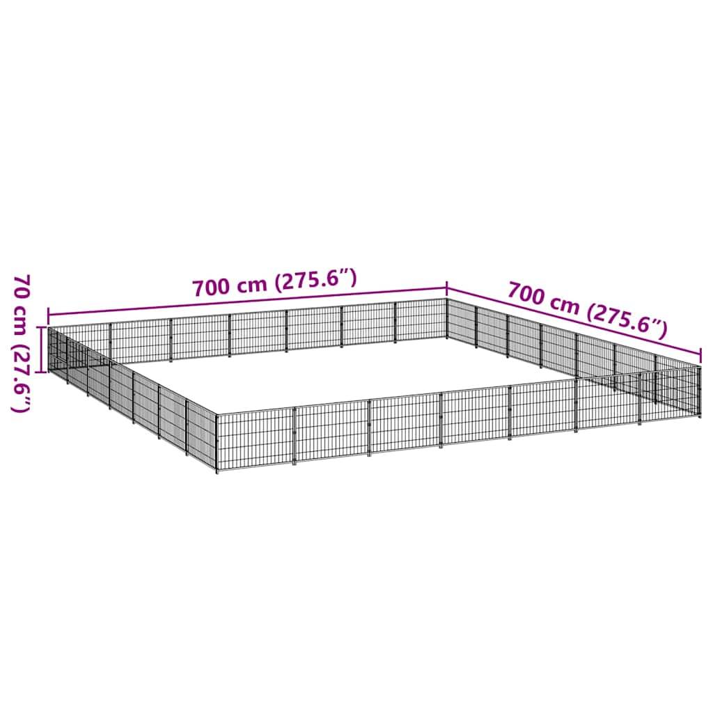 Vidaxl - Chenil Argenté 49 m² Acier vidaXL 3082183 - Image 3