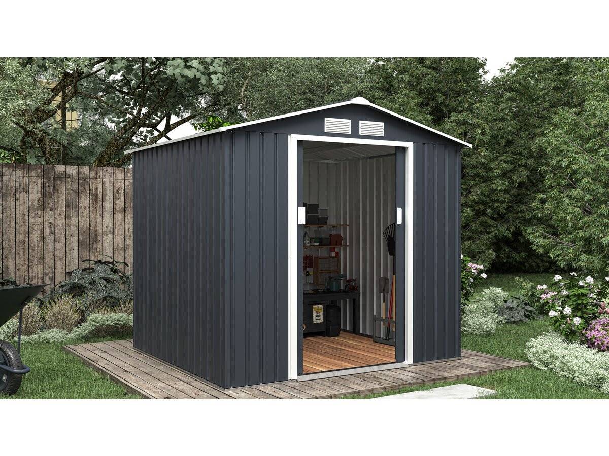 Habitat Et Jardin - Abri De Jardin Métal "vegas" - 4,07 M² - Gris -habitat Et Jardin - Image 2