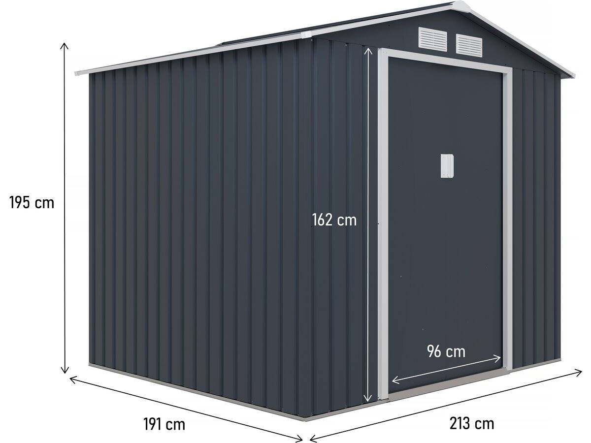 Habitat Et Jardin - Abri De Jardin Métal "vegas" - 4,07 M² - Gris -habitat Et Jardin - Image 3