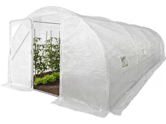 Habitat Et Jardin - Serre Tunelle De Jardin Avec Porte 6 X 3 M "mimosa" - 18 M² - 180g - Blanc -habitat Et Jardin - Image 1