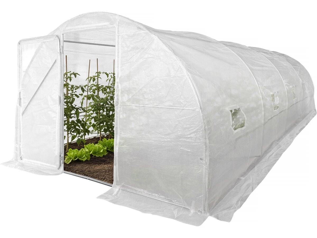 Habitat Et Jardin - Serre Tunelle De Jardin Avec Porte 6 X 3 M "mimosa" - 18 M² - 180g - Blanc -habitat Et Jardin - Image 1