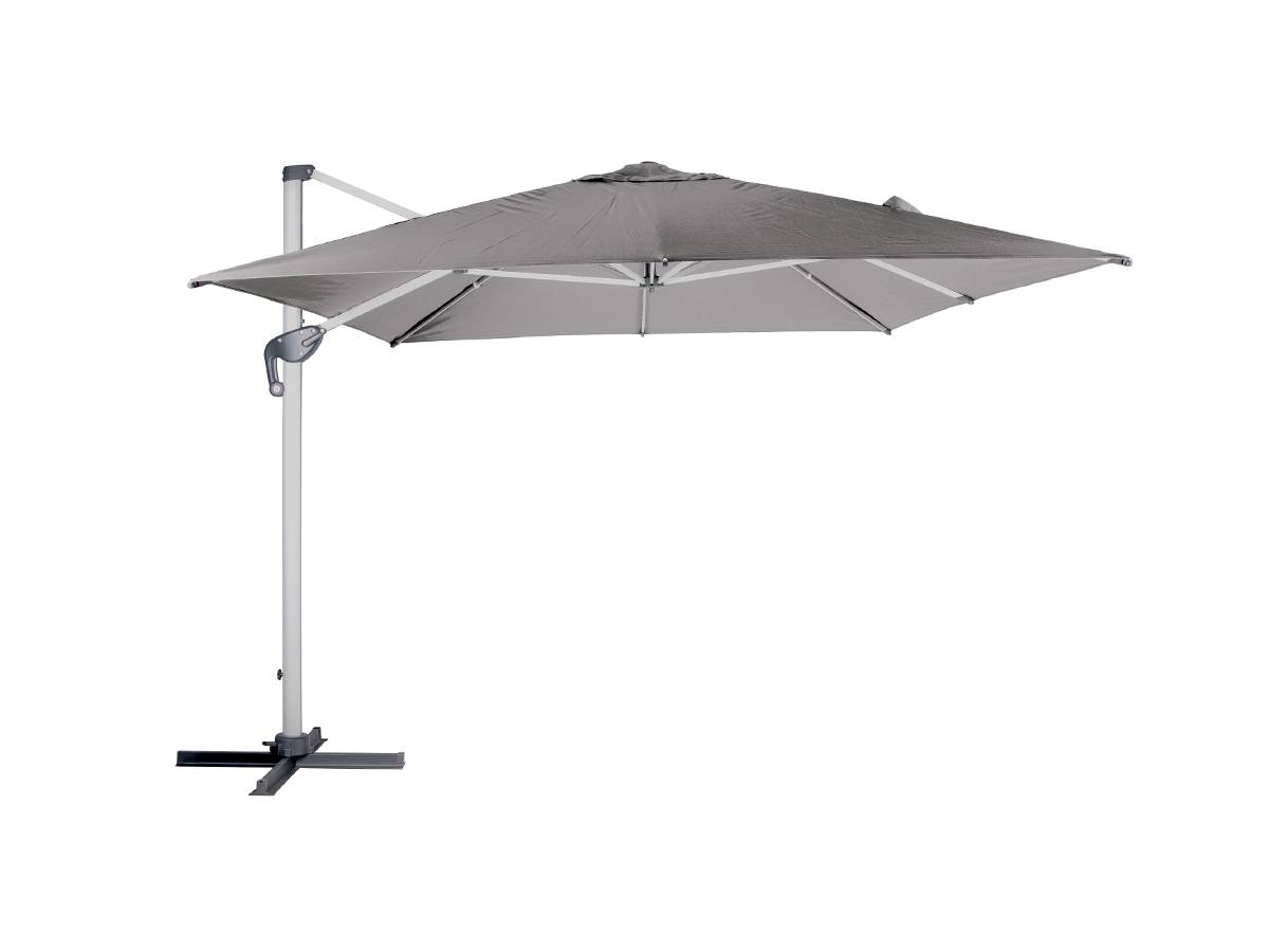 Hesperide - Parasol déporté carré ardoise Equador - 3 x 3 m - Hespéride - Image 1