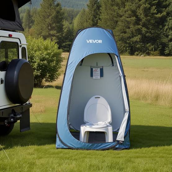 Vevor - VEVOR Tente de douche pop-up portable, abri d’intimité extérieur pour camping, plage, pêche, polyester 190T, sac de douche et accessoires - Image 8