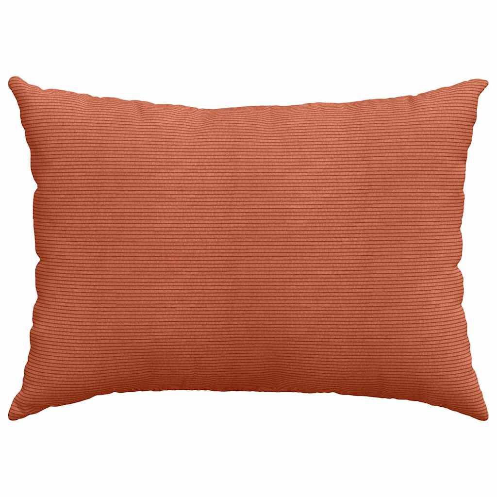 Coussins de Canapé (x2) Velours Côtelé Housse Amovible pour Chambre et Salon Rouge Orange 70x50 cm – ComfortXL Outdoor Living - Image 6
