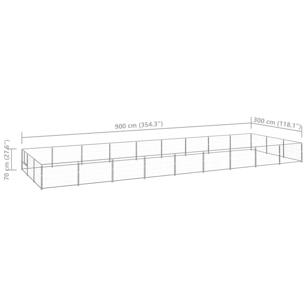 Vidaxl - Chenil Argenté 27 m² Acier vidaXL 3082141 - Image 3