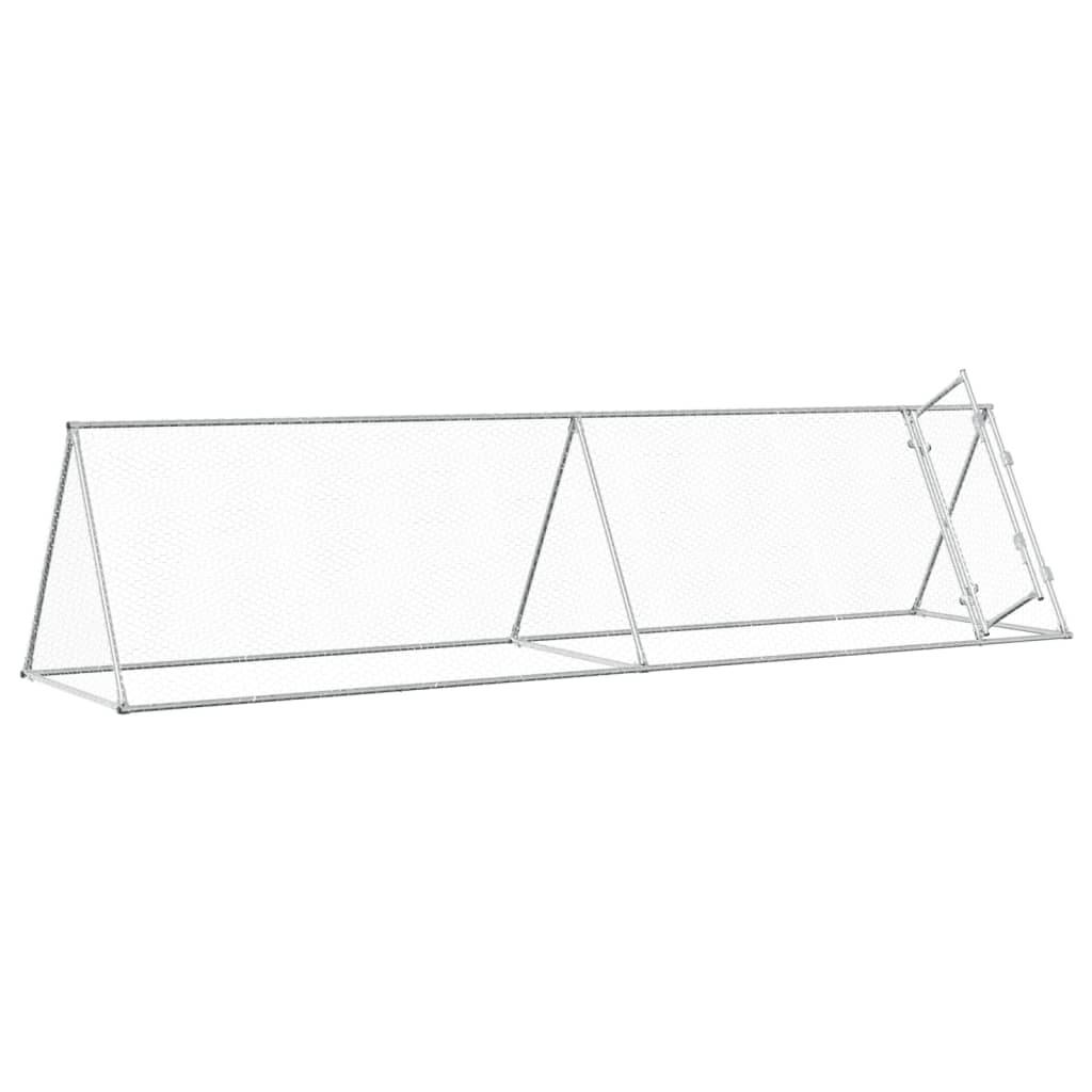 Maison Chic - Cage pour poules - Cage extérieur/intérieur argenté 400x105x91 cm acier galvanisé - Image 3