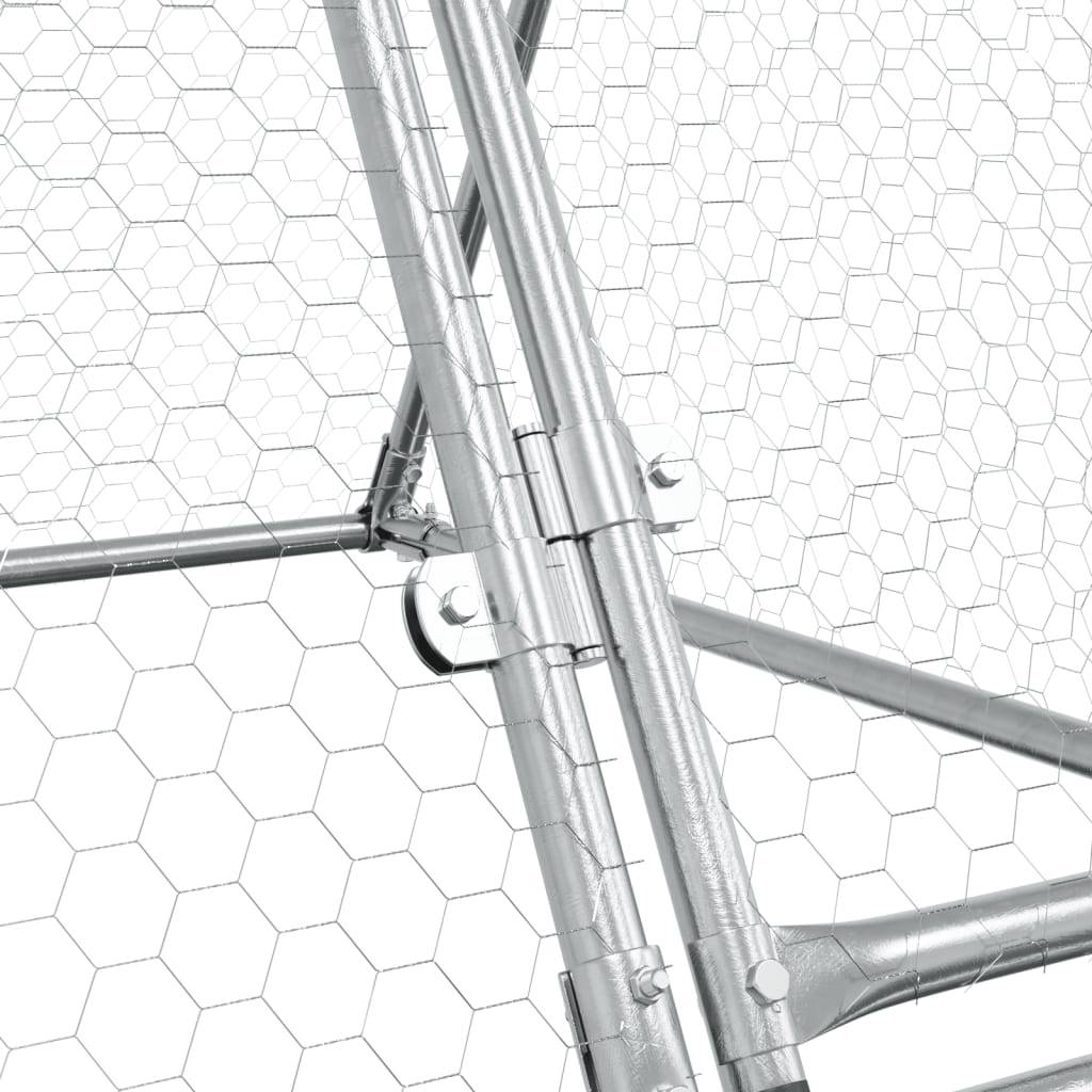 Maison Chic - Cage pour poules - Cage extérieur/intérieur argenté 400x105x91 cm acier galvanisé - Image 8
