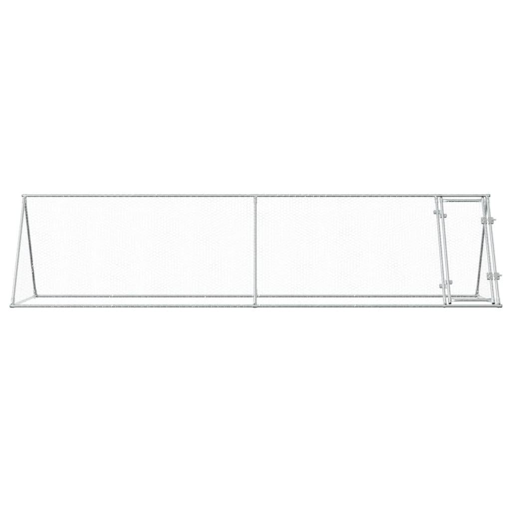 Maison Chic - Cage pour poules - Cage extérieur/intérieur argenté 400x105x91 cm acier galvanisé - Image 4
