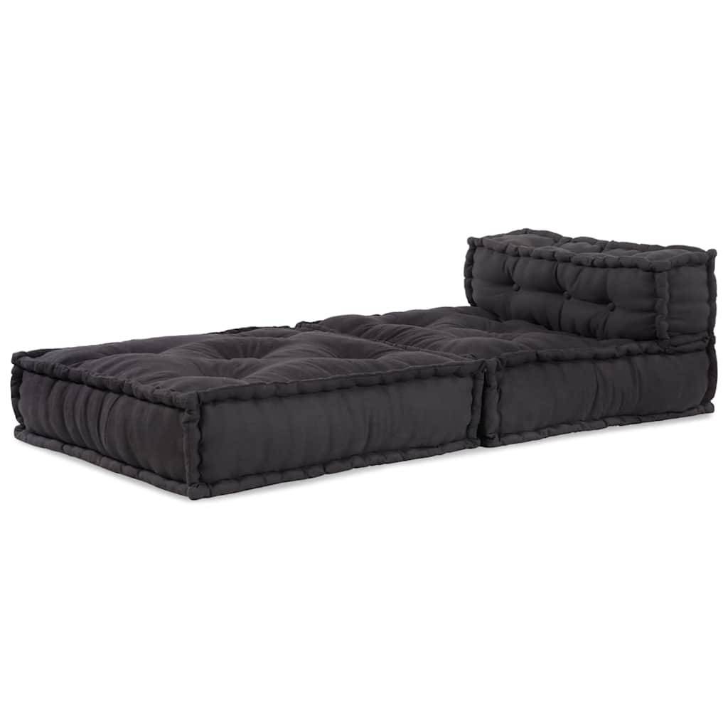 Canapé modulaire coton anthracite 70 x 70 x 54 cm, poids:12.3kg - PANGIVO - Image 5