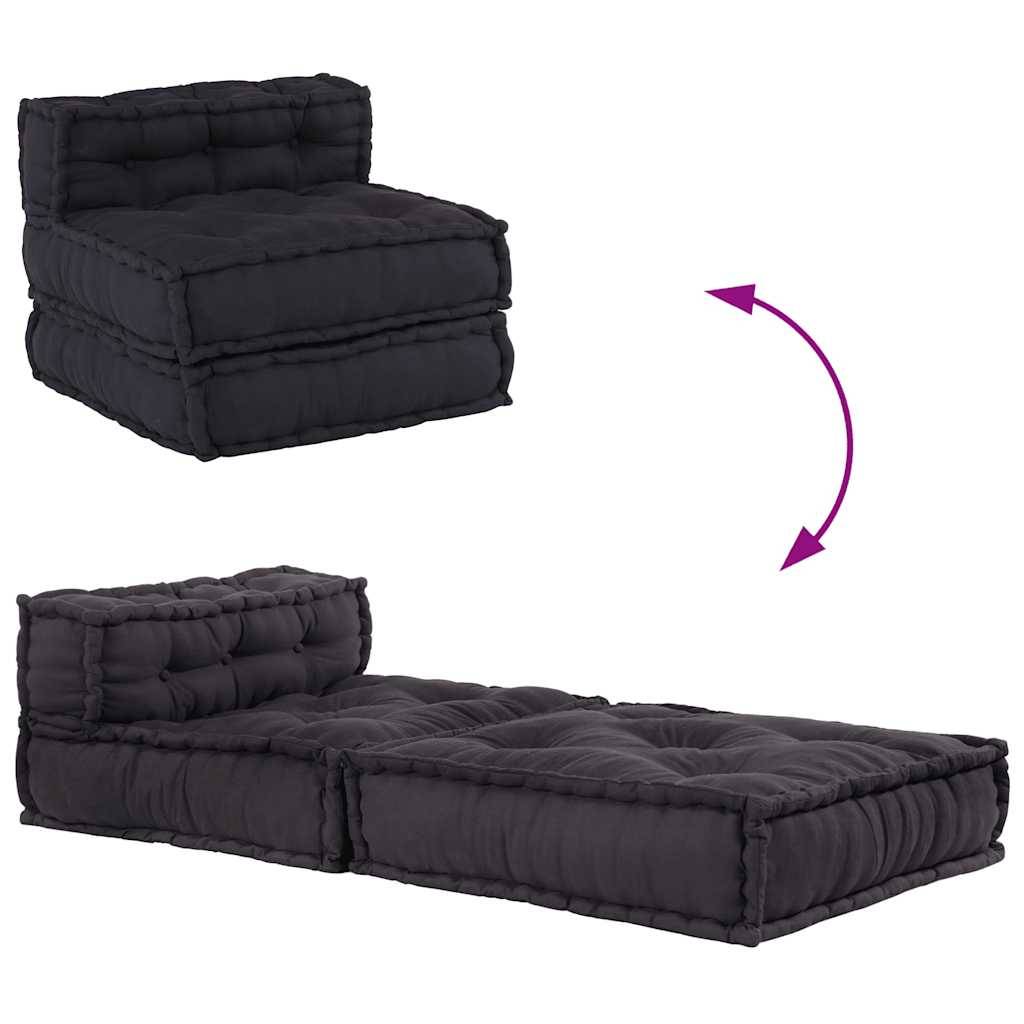 Canapé modulaire coton anthracite 70 x 70 x 54 cm, poids:12.3kg - PANGIVO - Image 9
