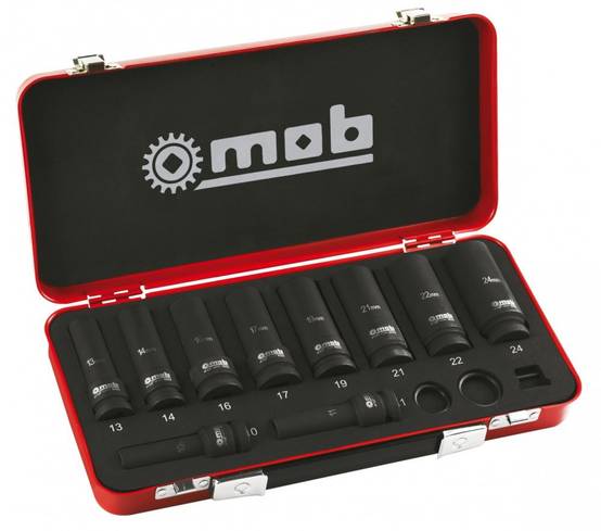 Coffret métallique de douilles impact longues 1/2'' 10 pièces - MOB - Image 2