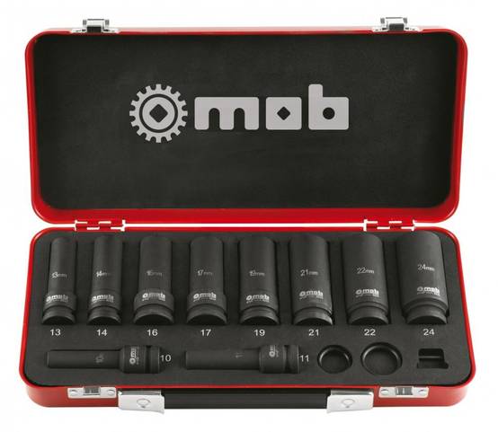 Coffret métallique de douilles impact longues 1/2'' 10 pièces - MOB - Image 1
