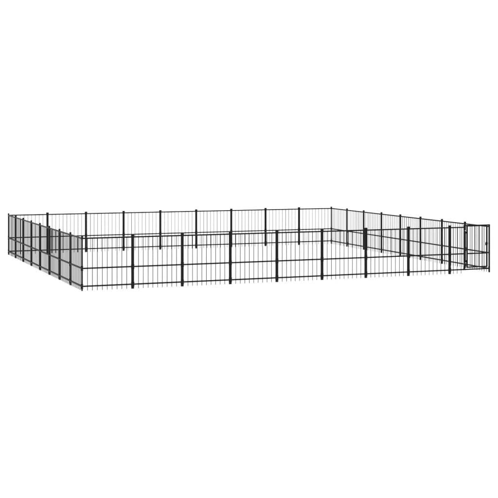 Vidaxl - Chenil d'extérieur pour chiens Acier 67,74 m² vidaXL 3124657 - Image 2