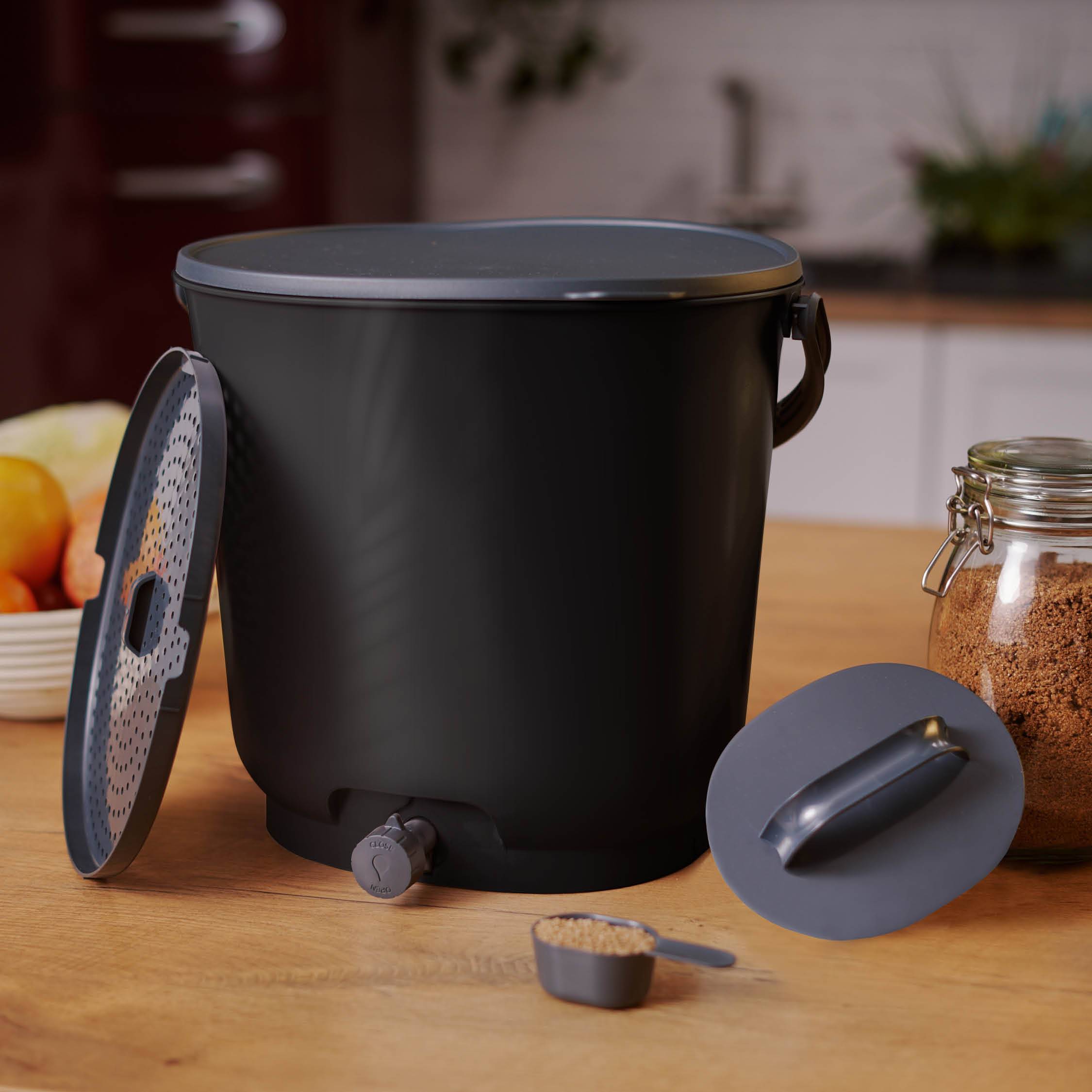 Composteur Bokashi Essential 15,3L +1Kg Brain,Noir - Image 2