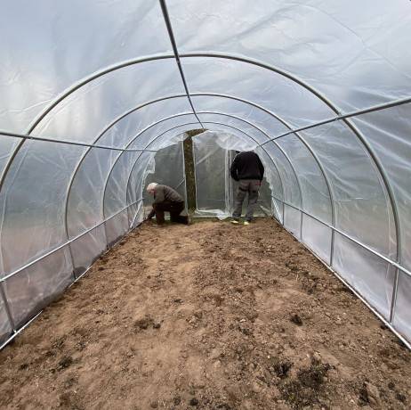 Serre tunnel PRIMA 18 m², Portes 1 porte simple - Image 1