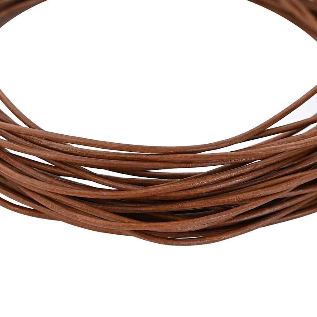 Corde en Cuir Marron Clair Ø1,5 mm x 50 m Cuir Maison Chic - Image 3
