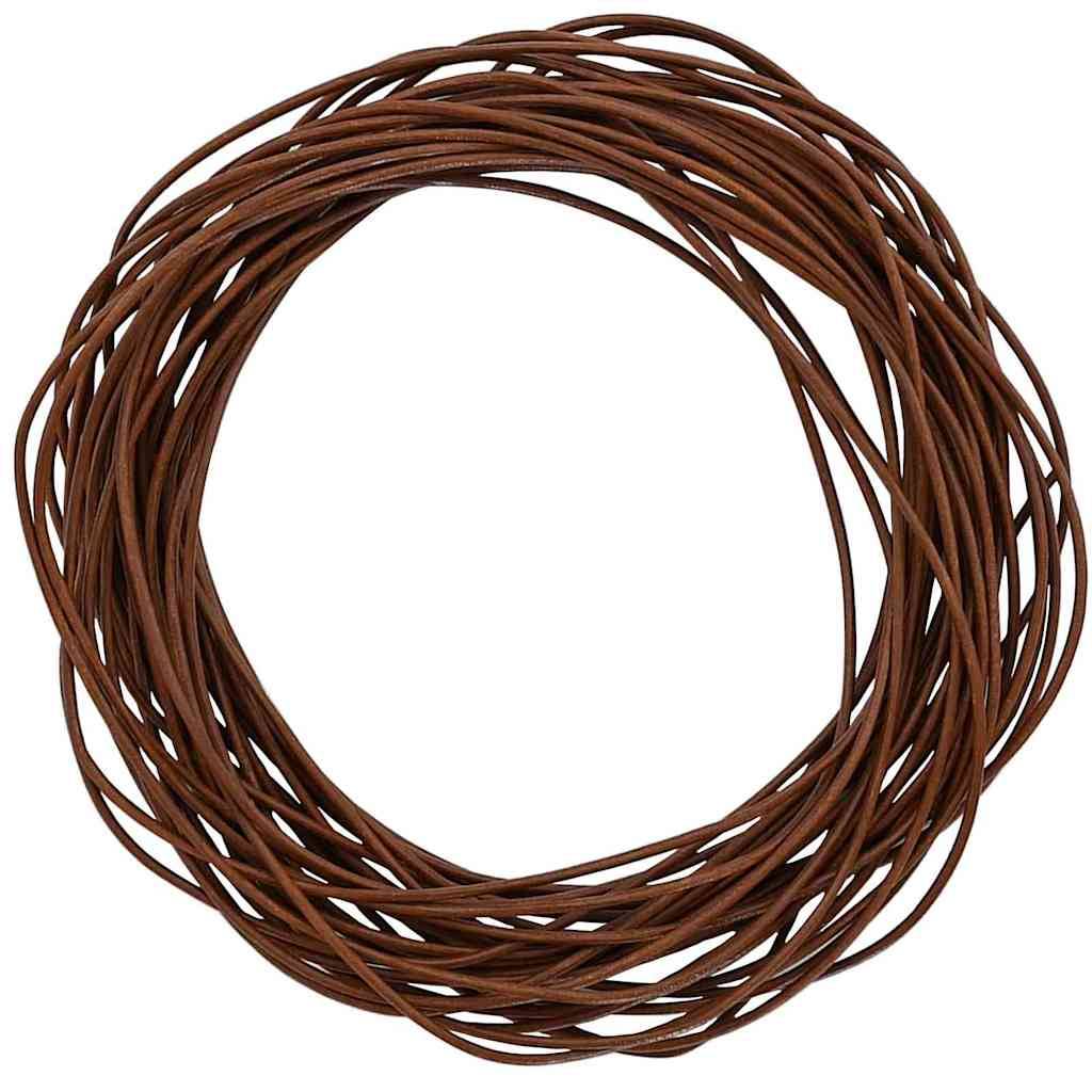 Corde en Cuir Marron Clair Ø1,5 mm x 50 m Cuir Maison Chic - Image 1