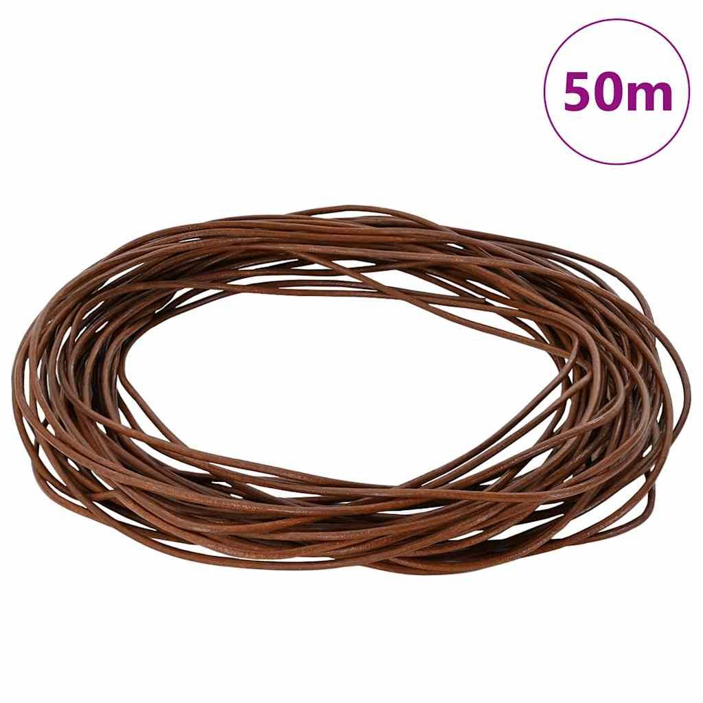 Corde en Cuir Marron Clair Ø1,5 mm x 50 m Cuir Maison Chic - Image 2
