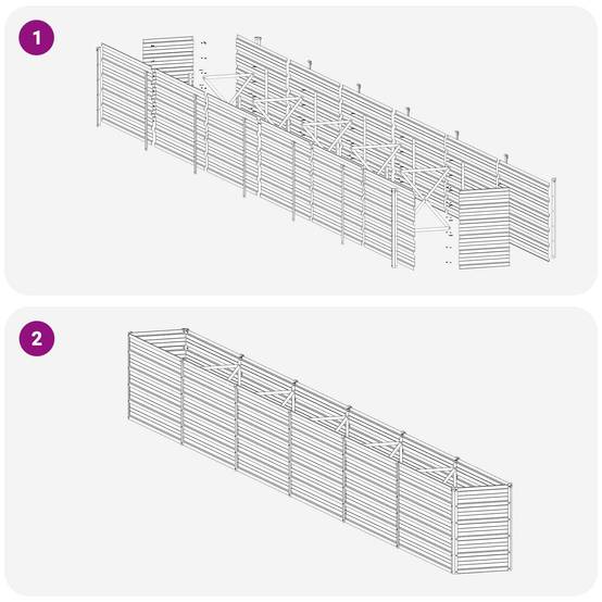 Vidaxl - Jardin surélevé Gris 600 x 40 x 55 cm acier laminé à froid vidaXL 8006299 - Image 9