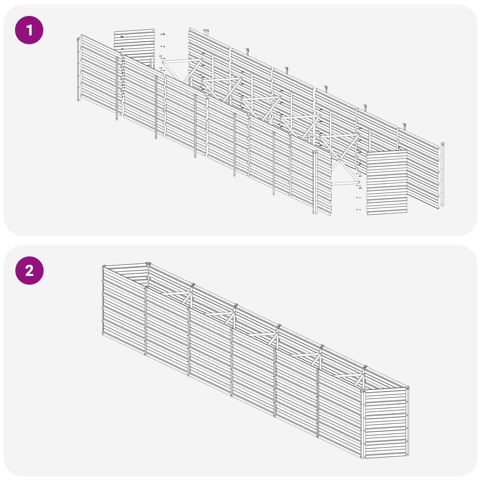 Vidaxl - Jardin surélevé Gris 600 x 40 x 55 cm acier laminé à froid vidaXL 8006299 - Image 9