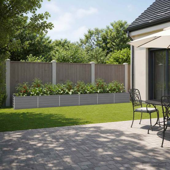 Vidaxl - Jardin surélevé Gris 600 x 40 x 55 cm acier laminé à froid vidaXL 8006299 - Image 1