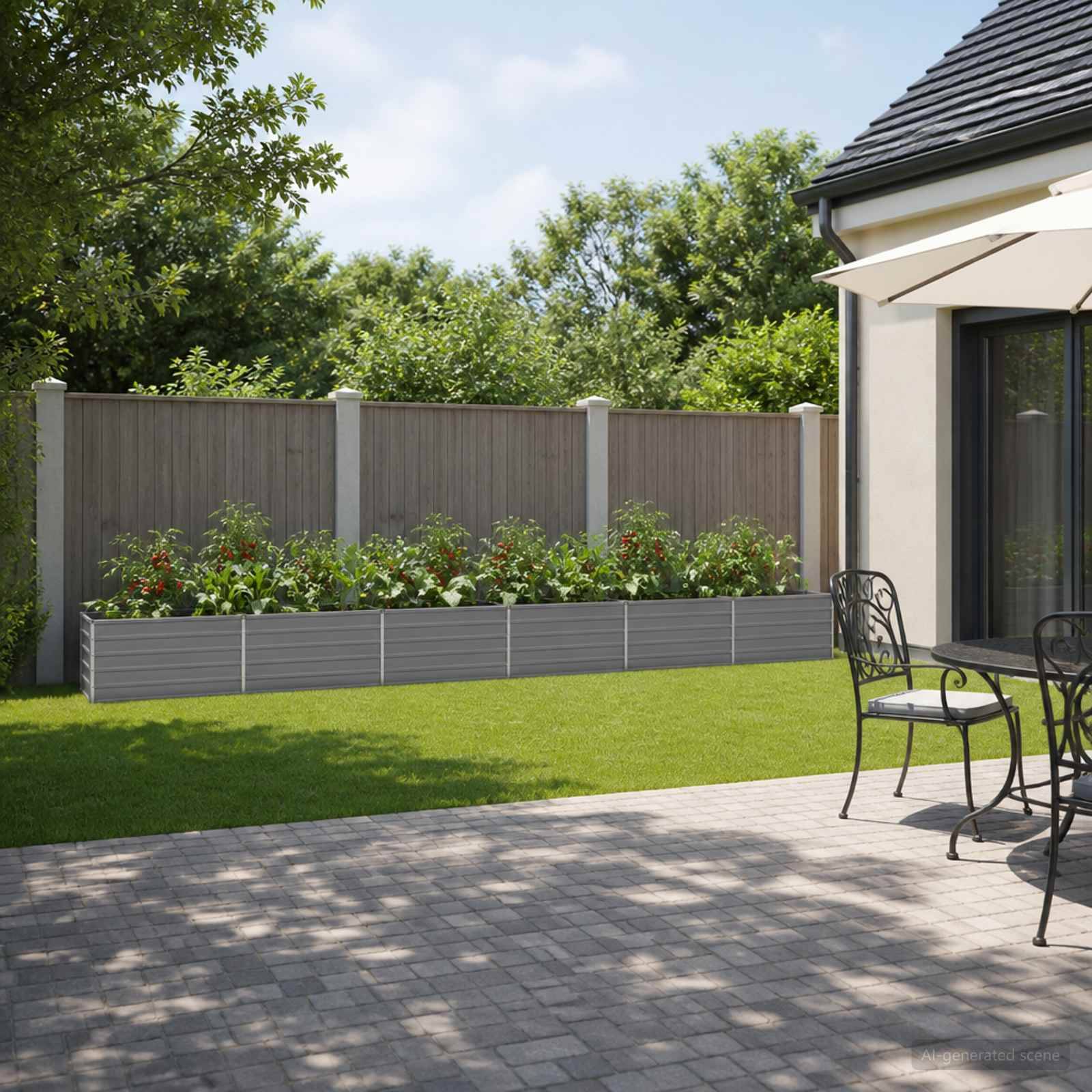Vidaxl - Jardin surélevé Gris 600 x 40 x 55 cm acier laminé à froid vidaXL 8006299 - Image 1