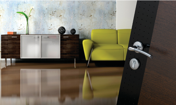 Ensemble Bergen sur rosace clé L HOPPE F49/F9 laiton chromé/aluminium aspect inox - 2811827 - Image 2