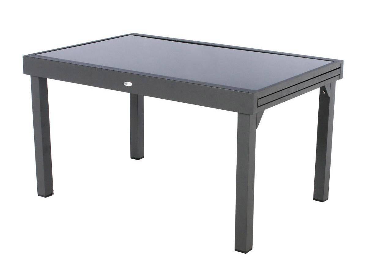 Hesperide - Table extensible rectangulaire en verre Piazza 6/10 places Gris anthracite + Housse - Hespéride - Image 2