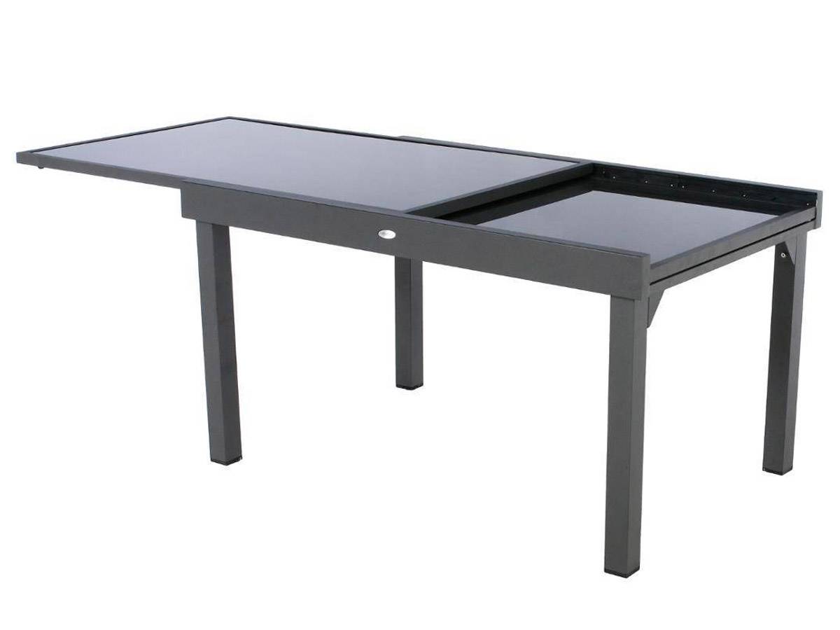 Hesperide - Table extensible rectangulaire en verre Piazza 6/10 places Gris anthracite + Housse - Hespéride - Image 4