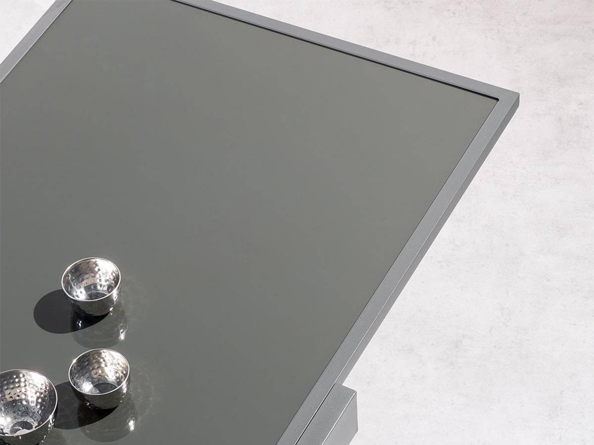Hesperide - Table extensible rectangulaire en verre Piazza 6/10 places Gris anthracite + Housse - Hespéride - Image 6