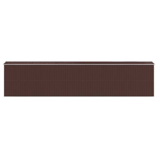 Vidaxl - Abri de jardin Marron foncé 192x938x223 cm Métal galvanisé vidaXL 3147469 - Image 6