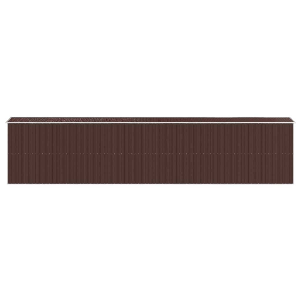 Vidaxl - Abri de jardin Marron foncé 192x938x223 cm Métal galvanisé vidaXL 3147469 - Image 6