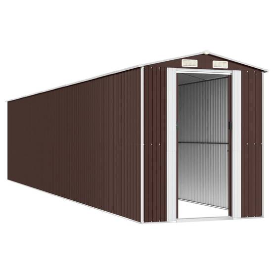 Vidaxl - Abri de jardin Marron foncé 192x938x223 cm Métal galvanisé vidaXL 3147469 - Image 5